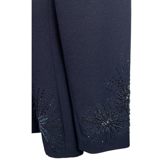 John Meyer Norwich Womens Size 12 Blue Vintage Lined Beaded Shoulder Pads Blazer - Picture 7 of 11